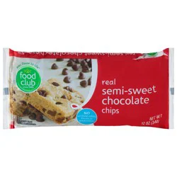 Food Club Real Semi-Sweet Chocolate Chips - 12 oz