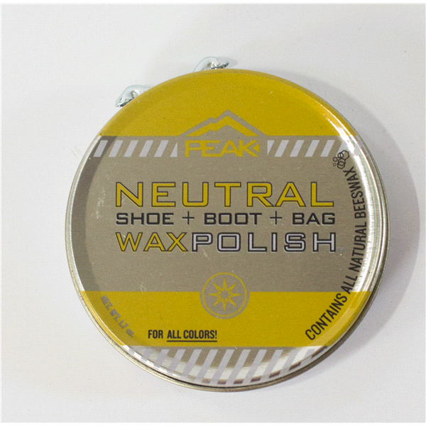 slide 1 of 1, Peak Shoe + Boot + Bag Polish Tin, Neutral, 1.12 oz