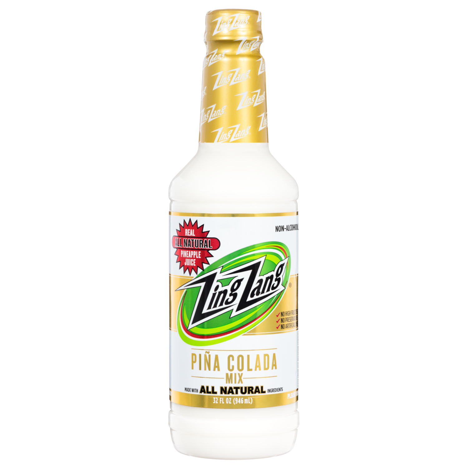 slide 1 of 4, Zing Zang Amazing Pina Colada Mix, Non-Alcoholic Cocktail Mixer, 32 Fl Oz Bottle, 32 fl oz