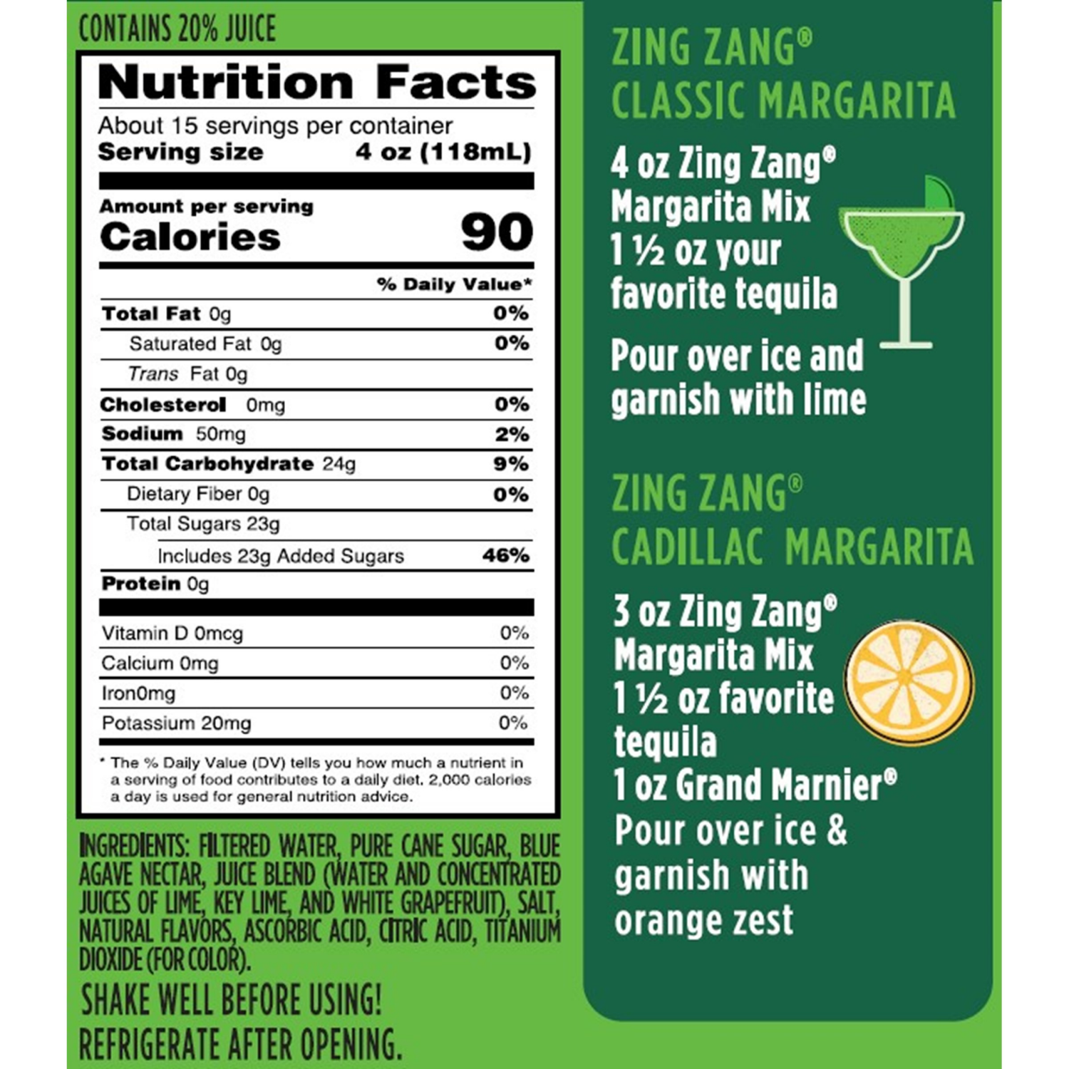 slide 2 of 3, Zing Zang Amazing Classic Margarita Mix, Non-Alcoholic Cocktail Mixer, 1.75L Bottle, 1.75 liter