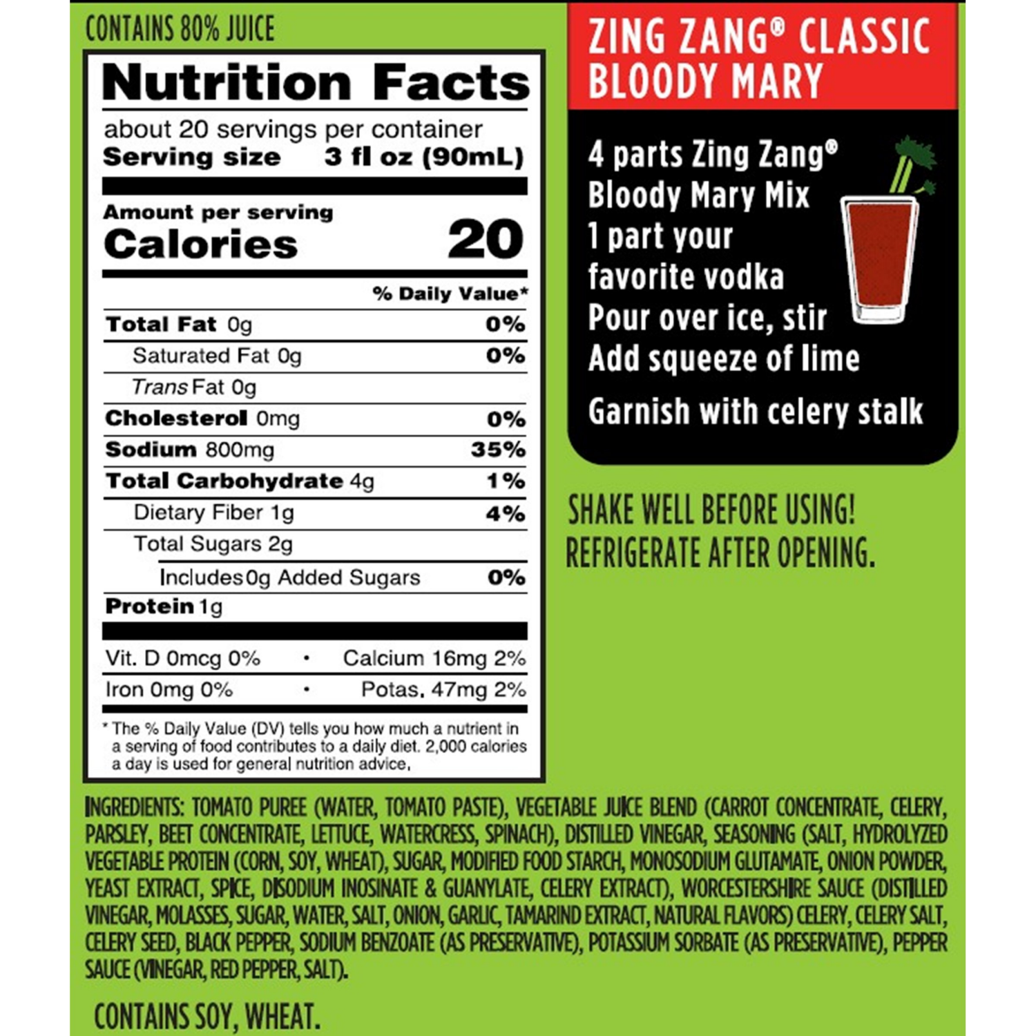 slide 2 of 4, Zing Zang Bloody Mary Mix, Non-Alcoholic Cocktail Mixer, 1.75L Bottle, 1.75 liter
