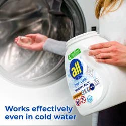 All Mighty Pacs Free Clear Advanced Oxi 4 in 1 Detergent 32 Each