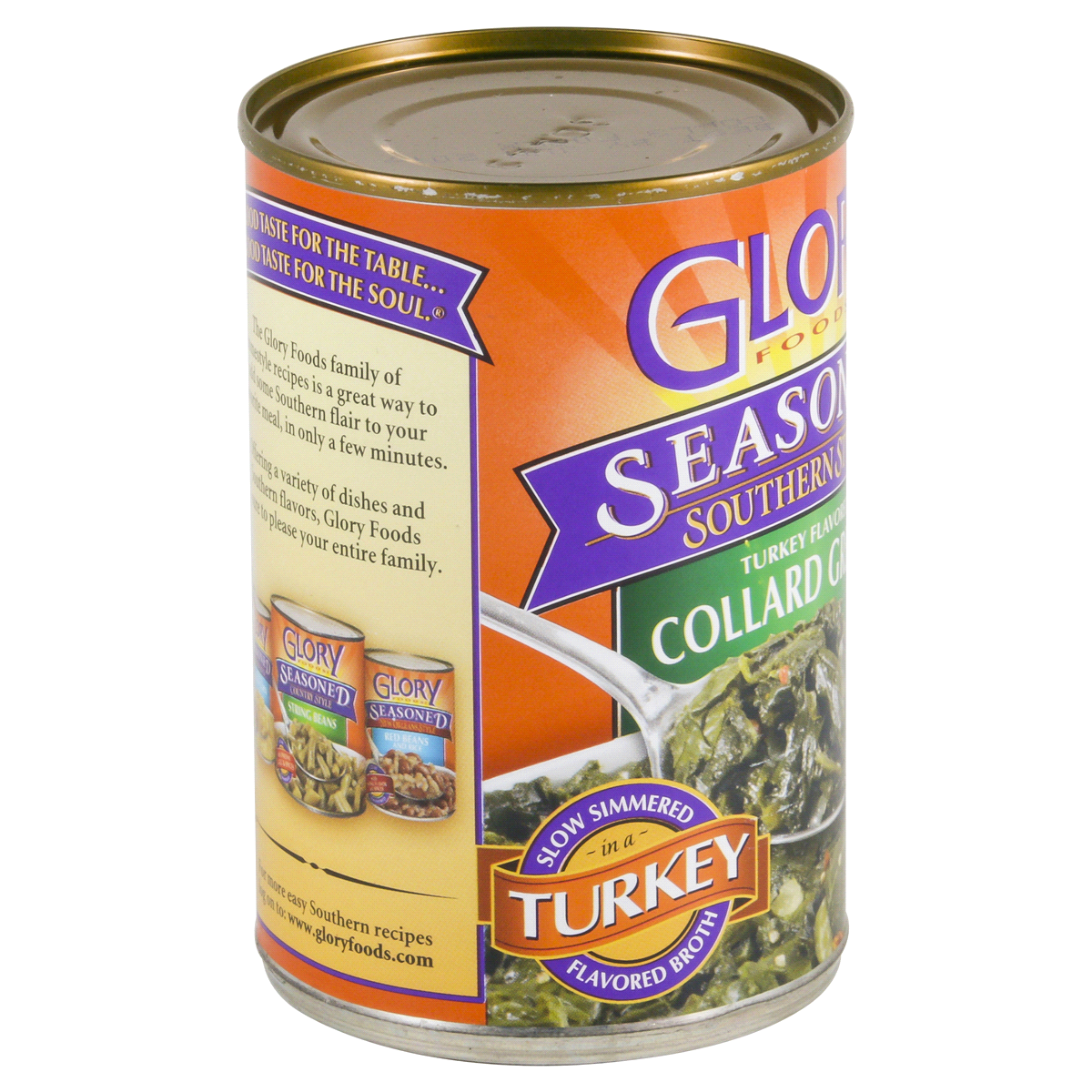 slide 3 of 4, Glory Foods Seasoned Southern Style Turkey Flavored Collard Greens, 14.5 oz