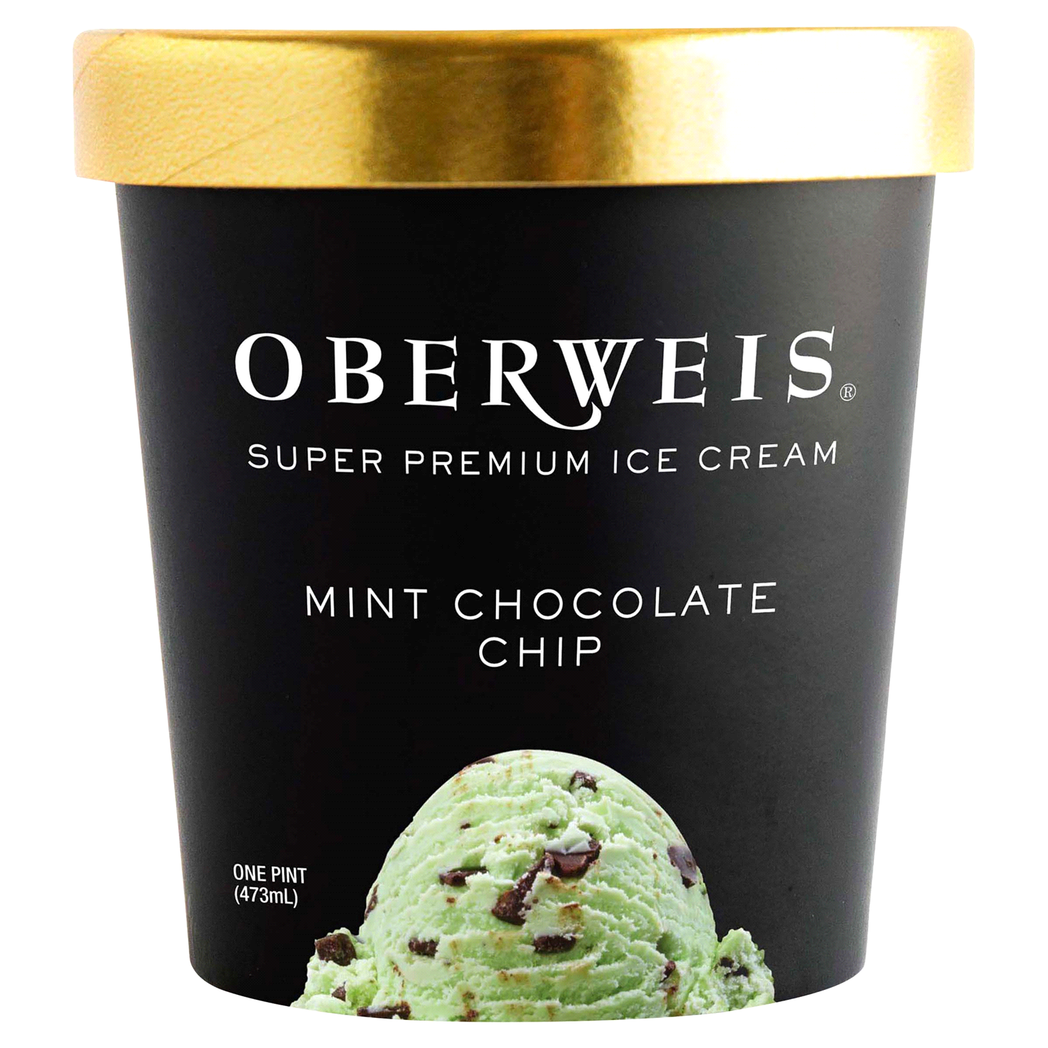 slide 1 of 2, Oberweis Mint Chocolate Chip Ice Cream, 16 oz
