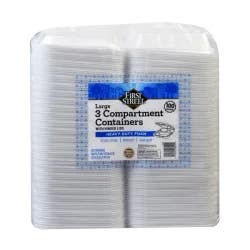 First Street Large 3 Compartment Containers