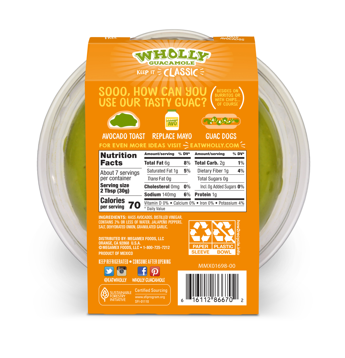 slide 2 of 2, Wholly Guacamole Mild Guacamole 7.5 oz, 7.5 oz