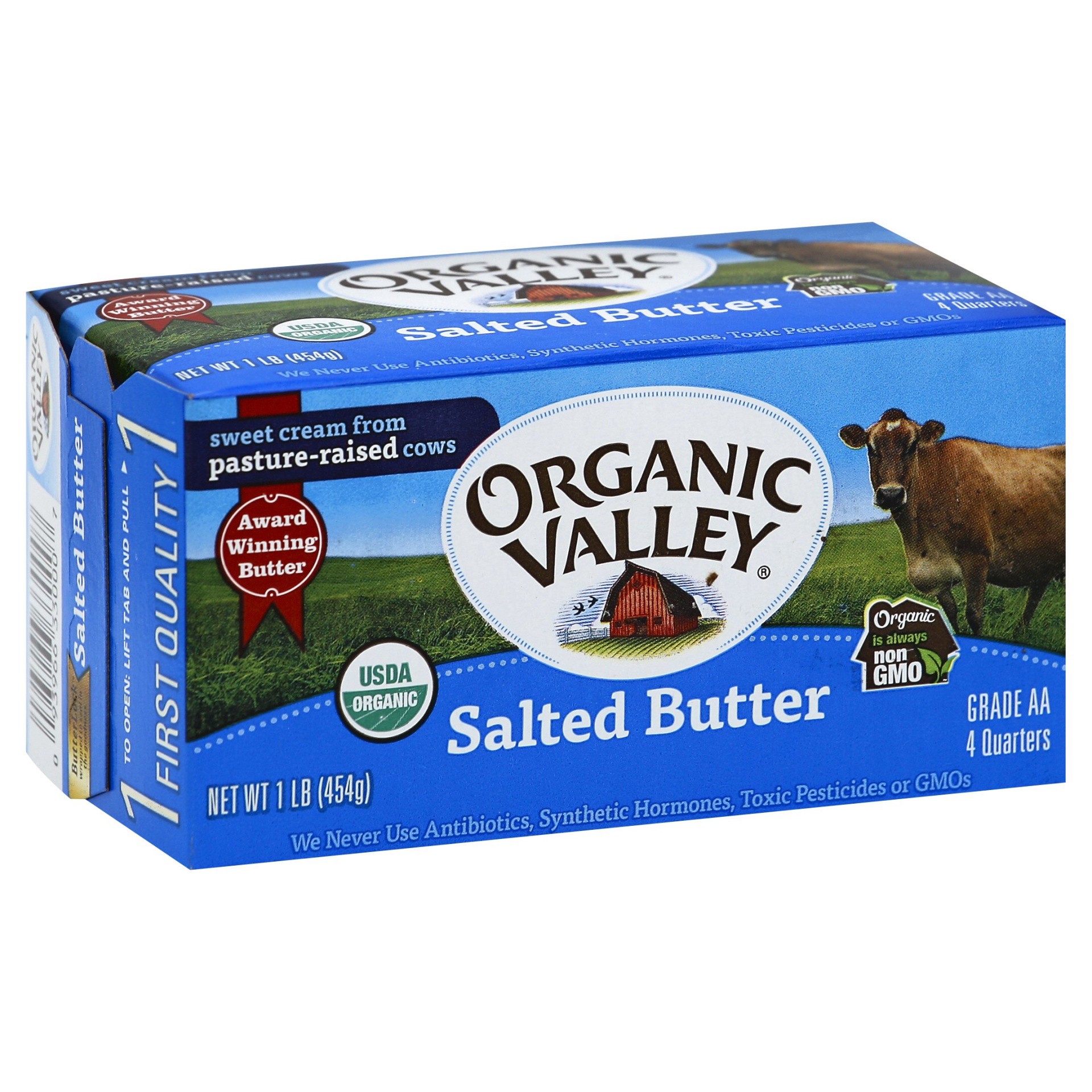 slide 1 of 8, Organic Valley Butter 1 lb, 1 lb