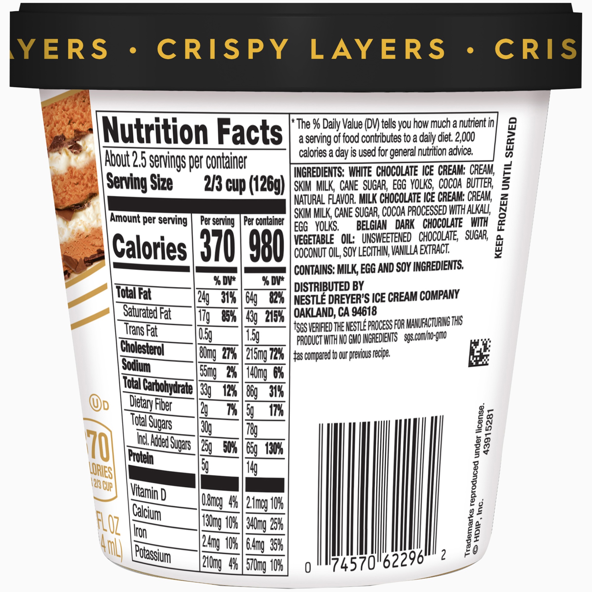 slide 5 of 7, Häagen-Dazs Trio Crispy Layers Triple Chocolate Ice Cream, 14 fl oz