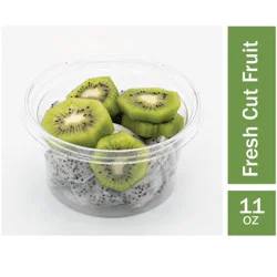 Fresh Cut Dragon Fruit And Kiwi