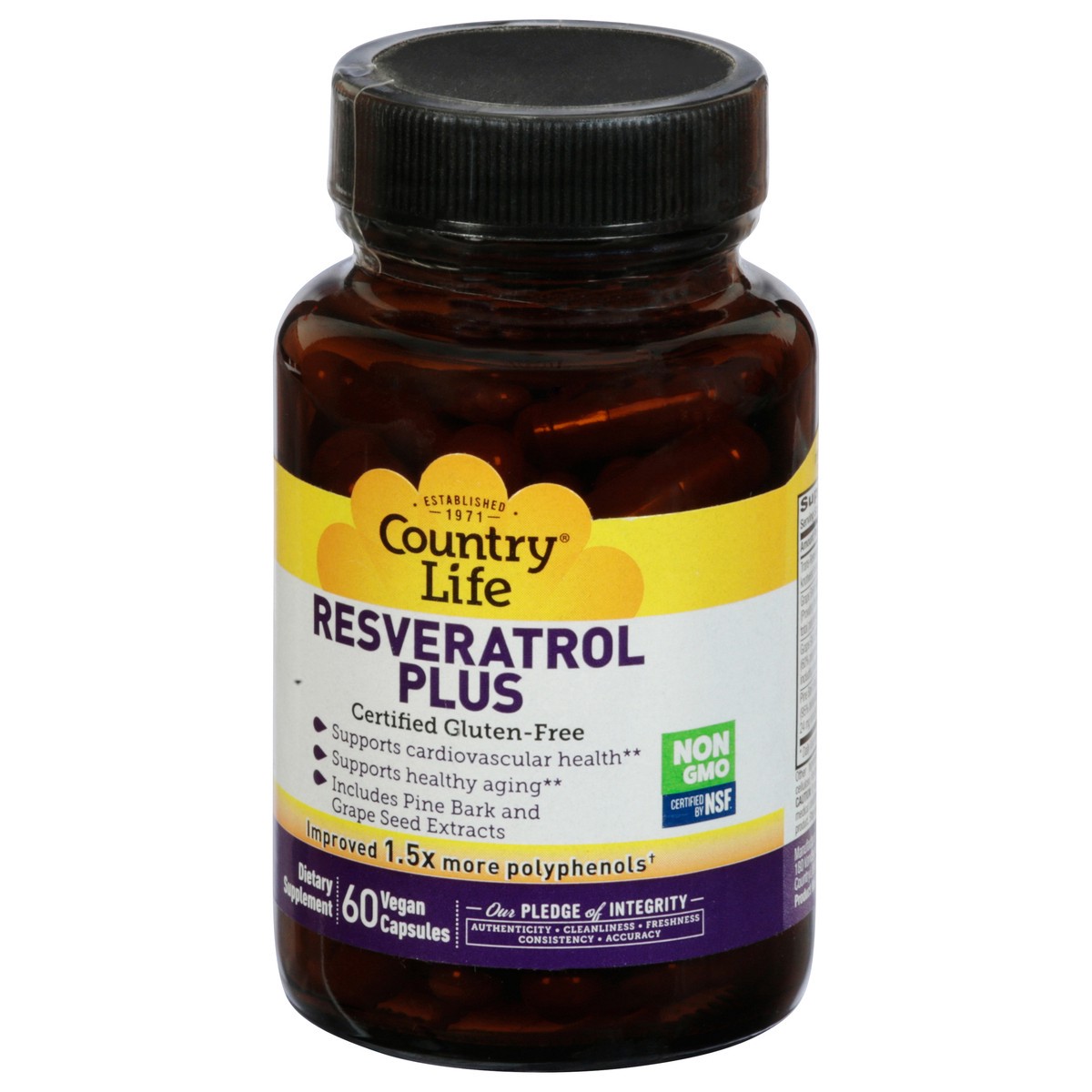 slide 5 of 13, Country Life Resveratrol Plus, 60 ct