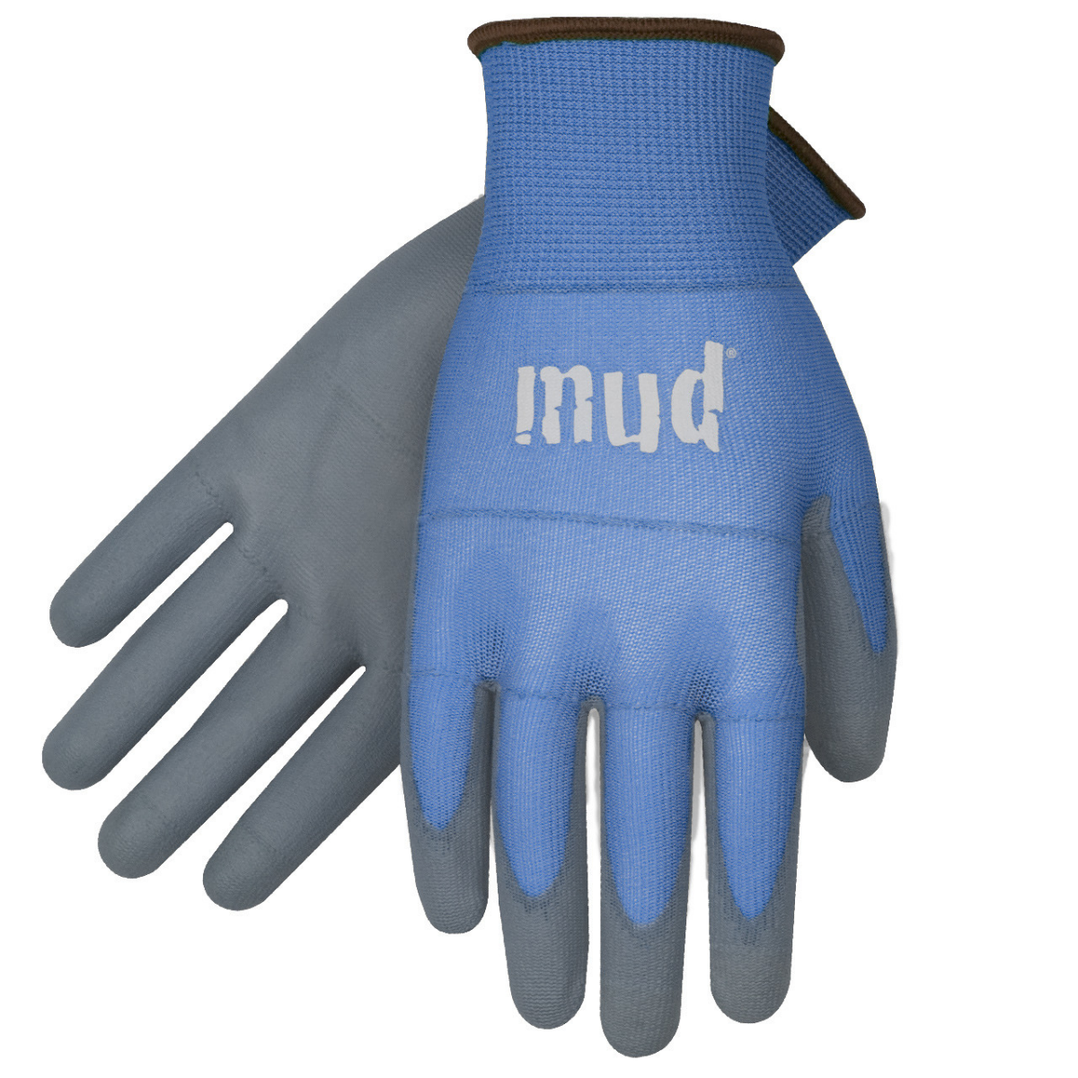 slide 1 of 1, Mud Garden Gloves, Medium, Blueberry Blue, 1 ct