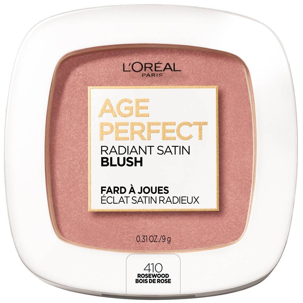 slide 1 of 1, L'Oréal Age Perfect Radiant Satin Blush With Camellia Oil, Rosewood, 0.31 oz