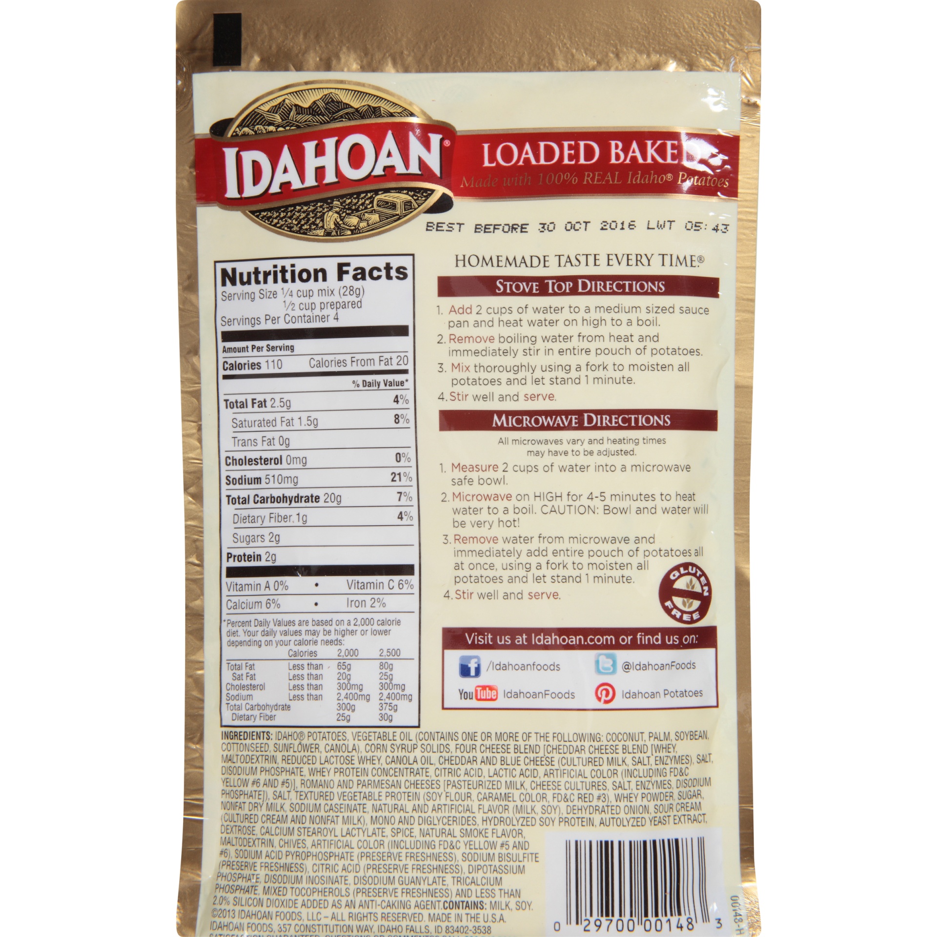 slide 4 of 6, Idahoan Mashed Potatoes, 4 oz