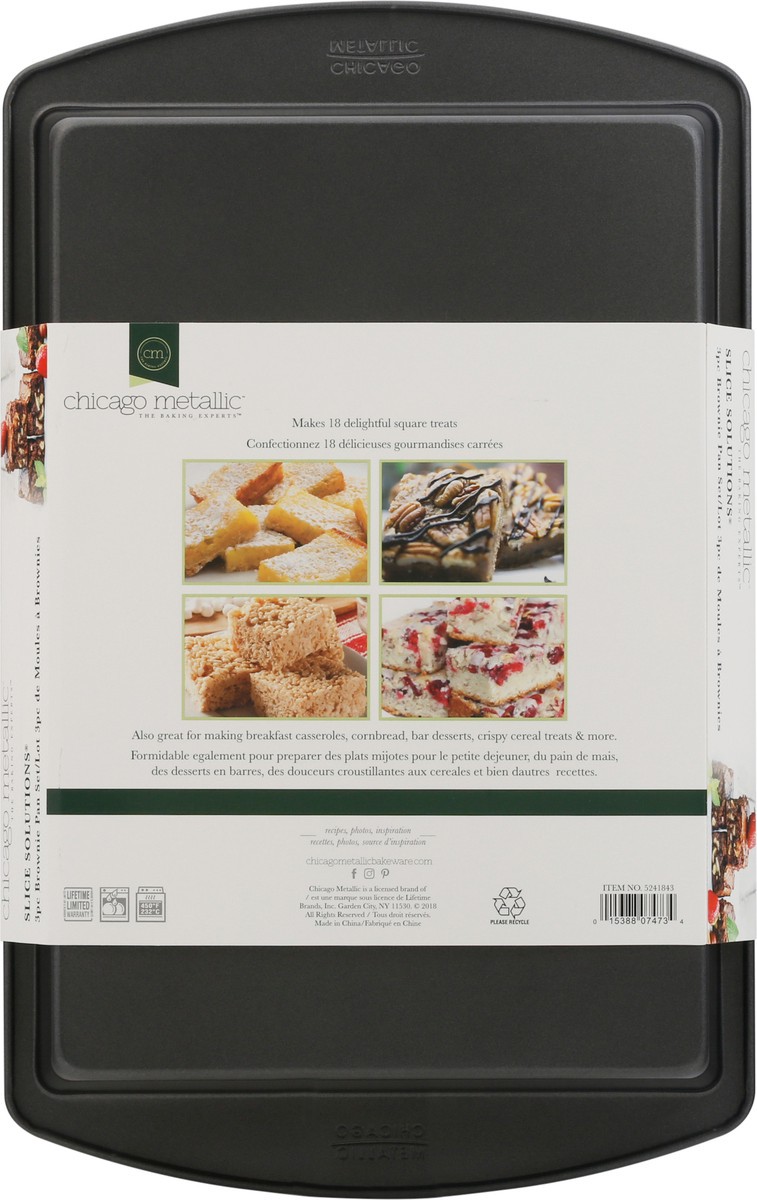 slide 5 of 11, Chicago Metallic Brownie Pan Set, Slice Solutions, Heavy Duty, Nonstick, Pro Series, 1 ct