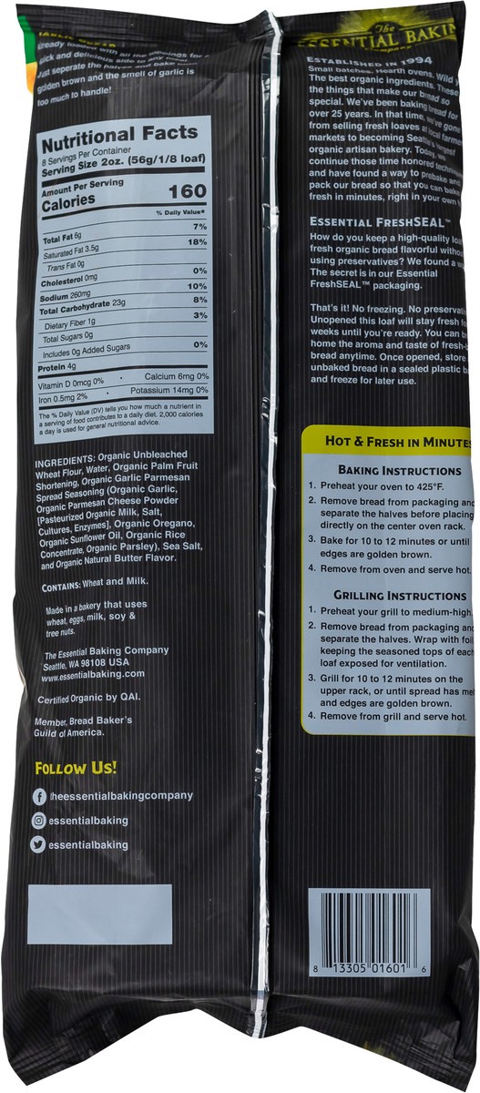 slide 2 of 6, The Essential Baking Company Take & Bake Garlic Bread 16 oz. Bag, 16 oz