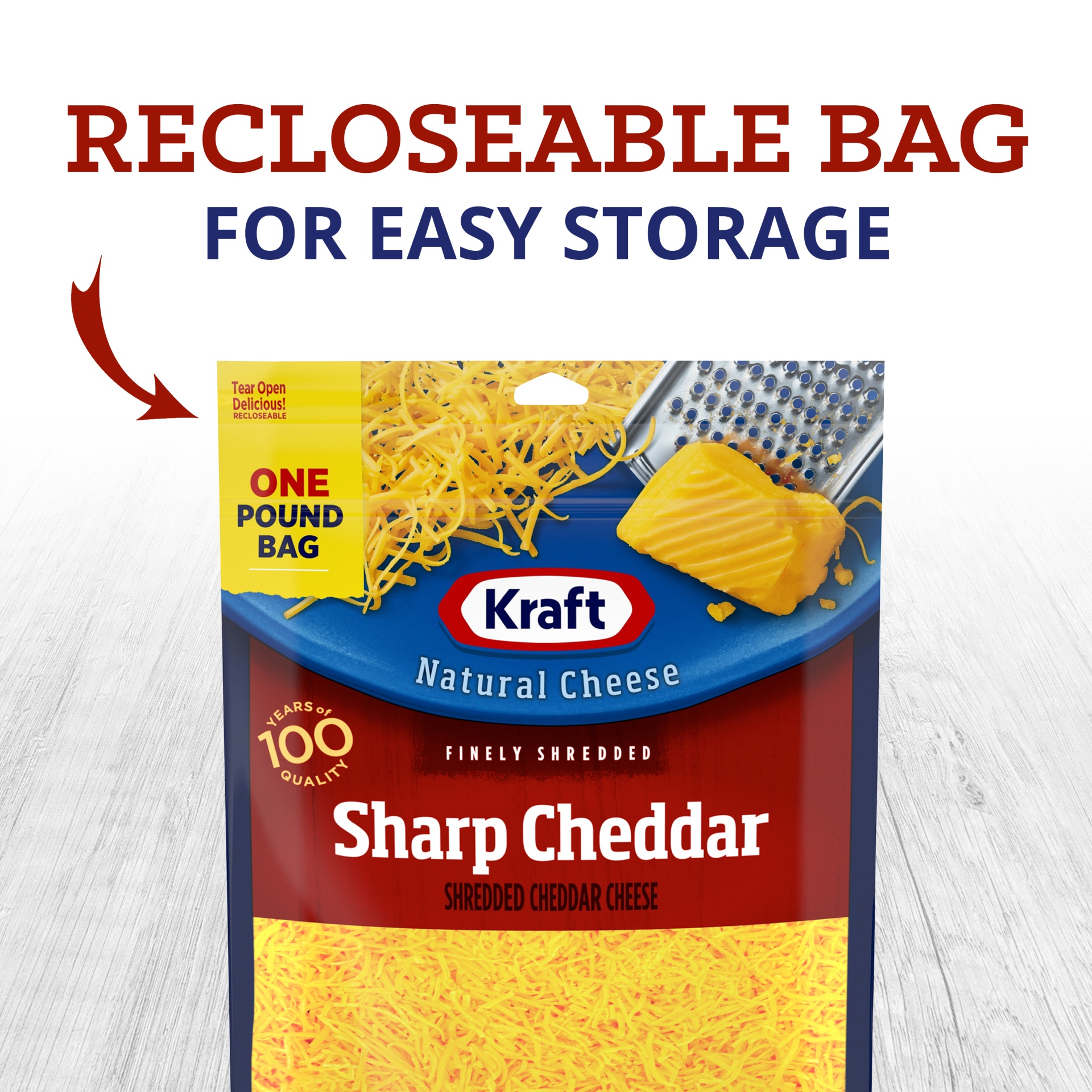 slide 3 of 9, Kraft Natural Finely Shredded Sharp Cheddar, 8 oz