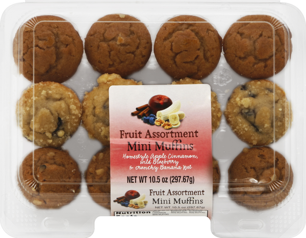 slide 1 of 1, CSM Bakery Fruit Assortment Mini Muffins, 0.87 oz