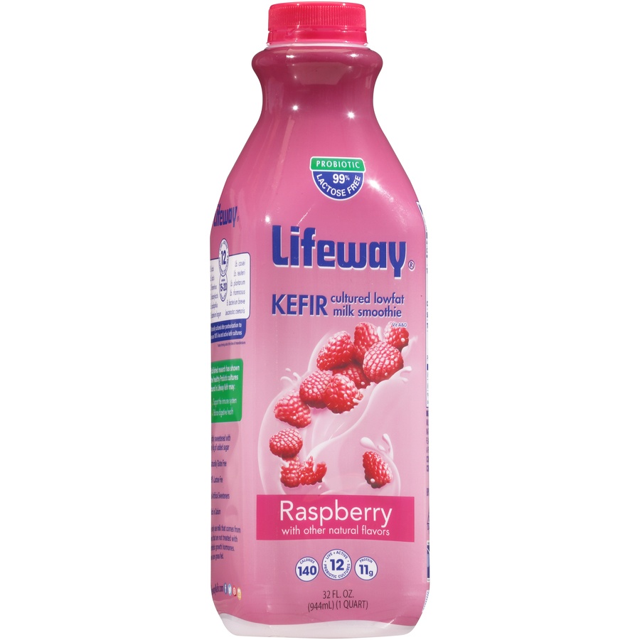 slide 2 of 8, Lifeway Low Fat Raspberry Kefir, 32 oz