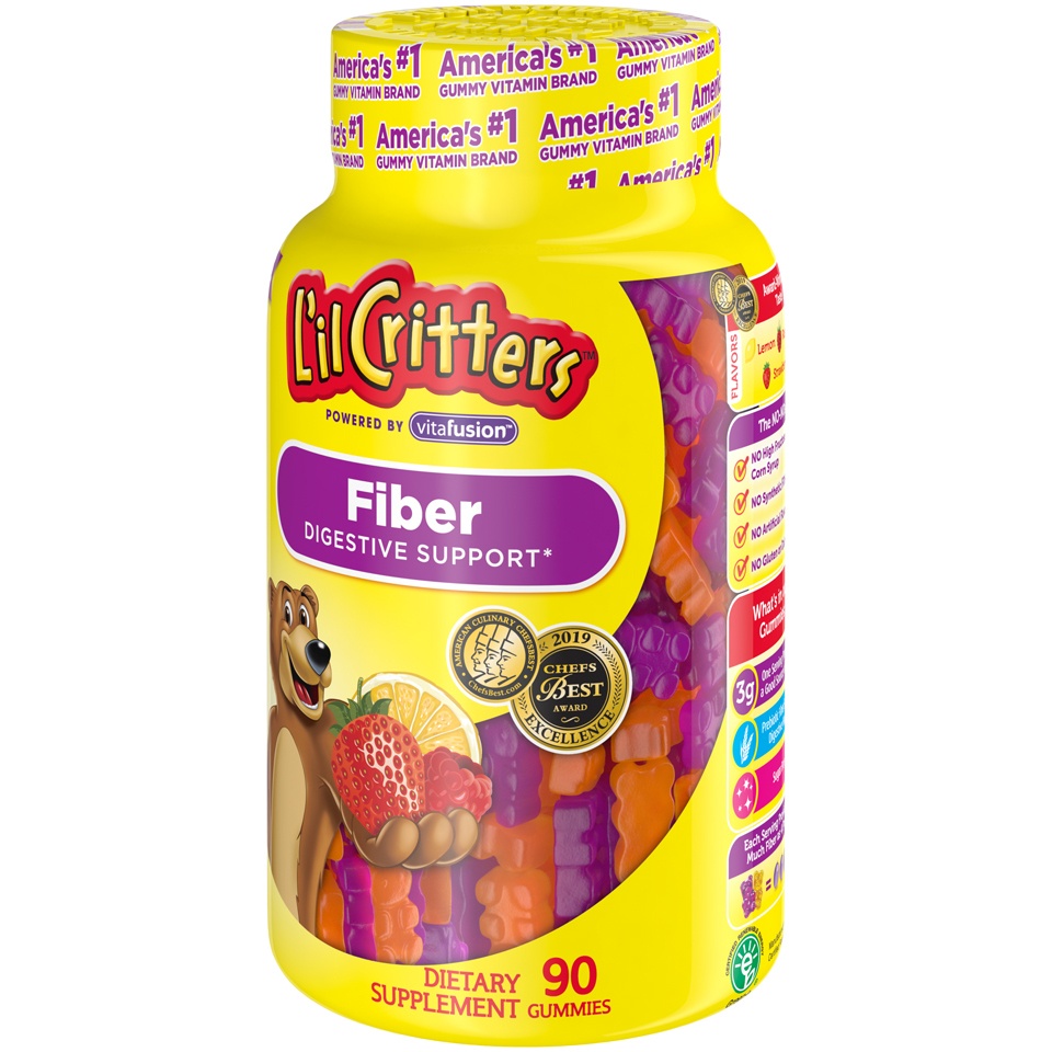 slide 3 of 3, L'il Critters Fiber Gummies - Fruit Flavors - 90ct, 90 ct