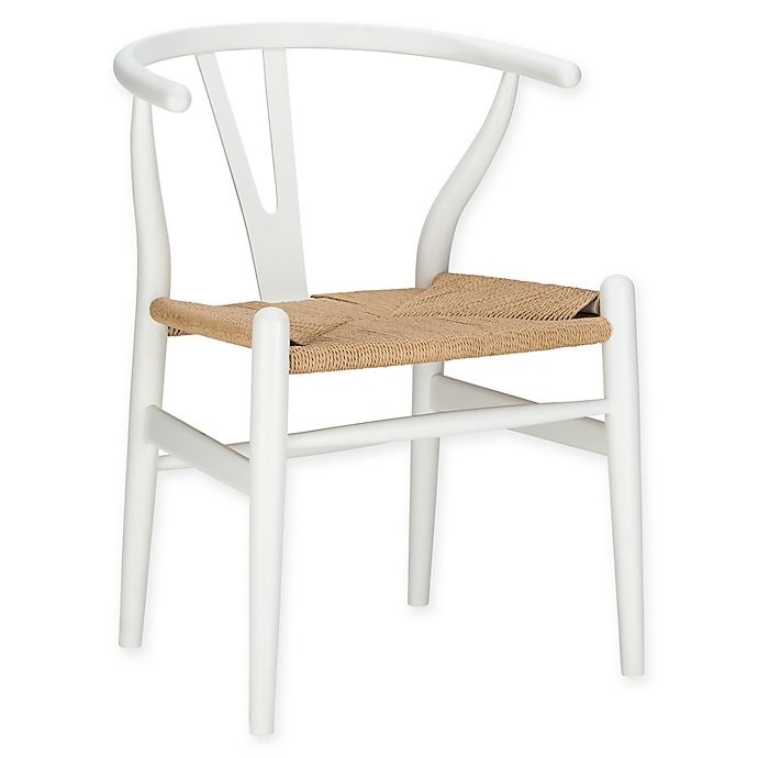 slide 1 of 5, Poly & Bark Weave Chair - White, 1 ct