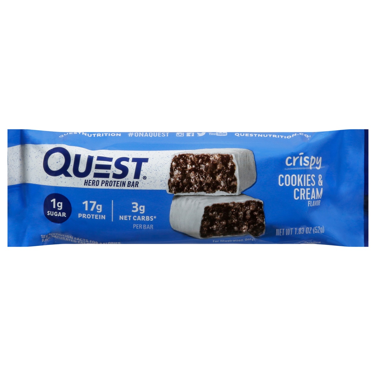 slide 1 of 1, Quest Cookies And Cream Hero Bar, 1.83 oz