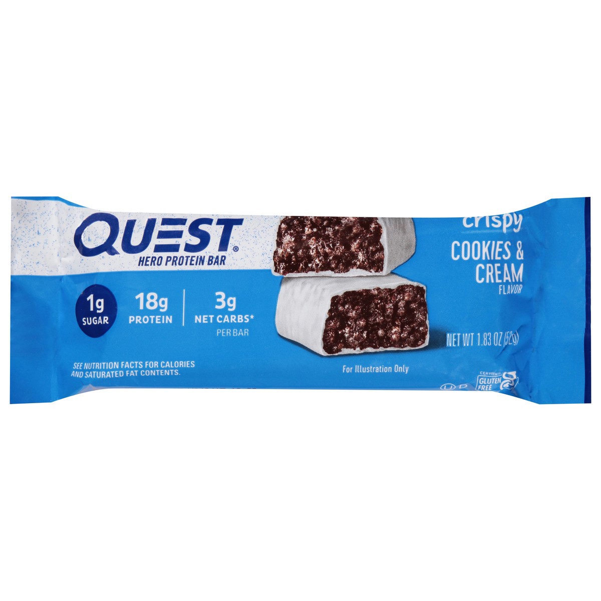 slide 1 of 13, Quest Crispy Cookies & Cream Flavor Hero Protein Bar 1.83 oz, 1.83 oz