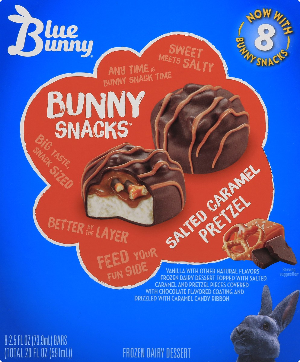 slide 3 of 13, Blue Bunny Salted Caramel Bunny Snacks Bar 8Pk, 20 fl oz