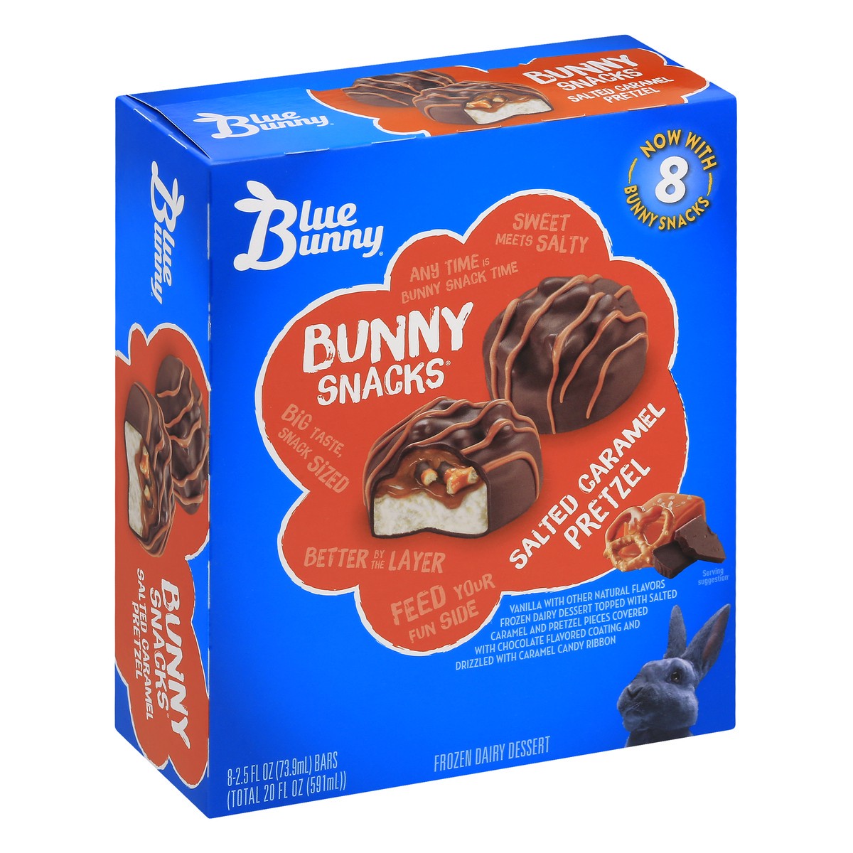 slide 6 of 13, Blue Bunny Salted Caramel Bunny Snacks Bar 8Pk, 20 fl oz