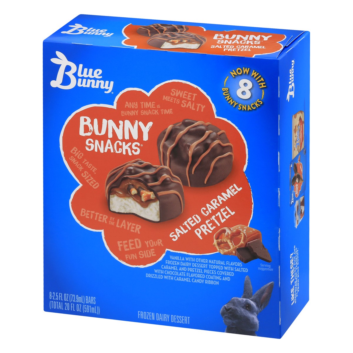 slide 9 of 13, Blue Bunny Salted Caramel Bunny Snacks Bar 8Pk, 20 fl oz