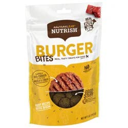 Rachael Ray Nutrish Burger Bites Beef Recipe With Bison Dog Treats, 5 oz. Pouch