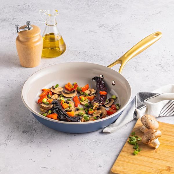 slide 1 of 1, Hy-Vee Seasons 10 In. Nonstick Fry Pan In Echo Blue, 1 ct