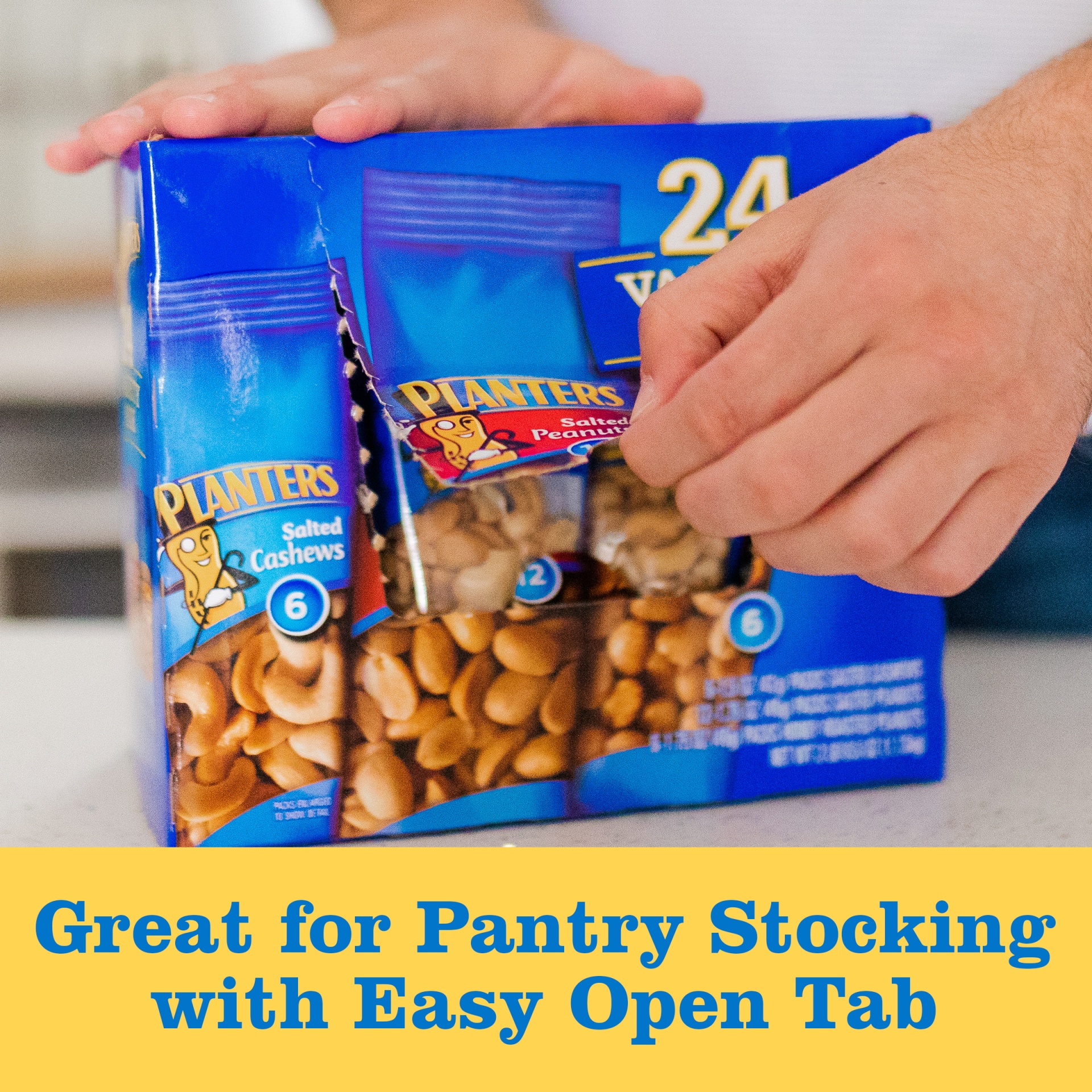 slide 11 of 15, Planters Salted Cashews, Salted Peanuts & Honey Roasted Peanuts Variety Pack Packs, 24 ct