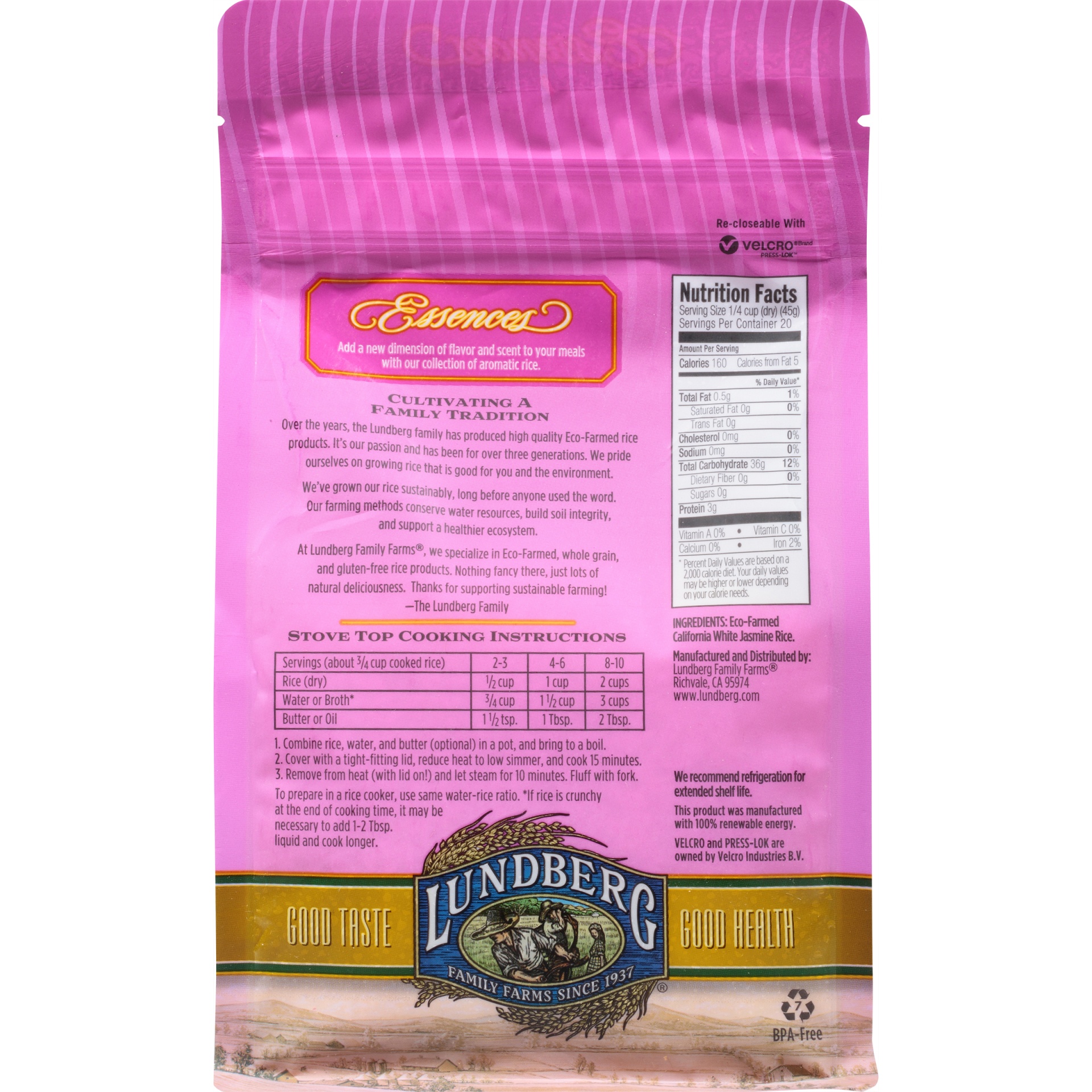 slide 3 of 8, Lundberg Family Farms California White Jasmine Gourmet Rice 32 oz, 32 oz