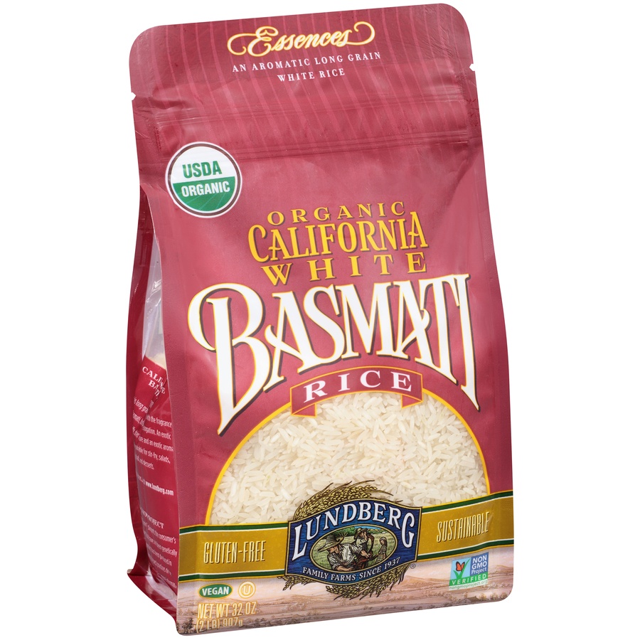 slide 2 of 8, Lundberg Organic Long Grain California White Basmati Rice, 32 oz