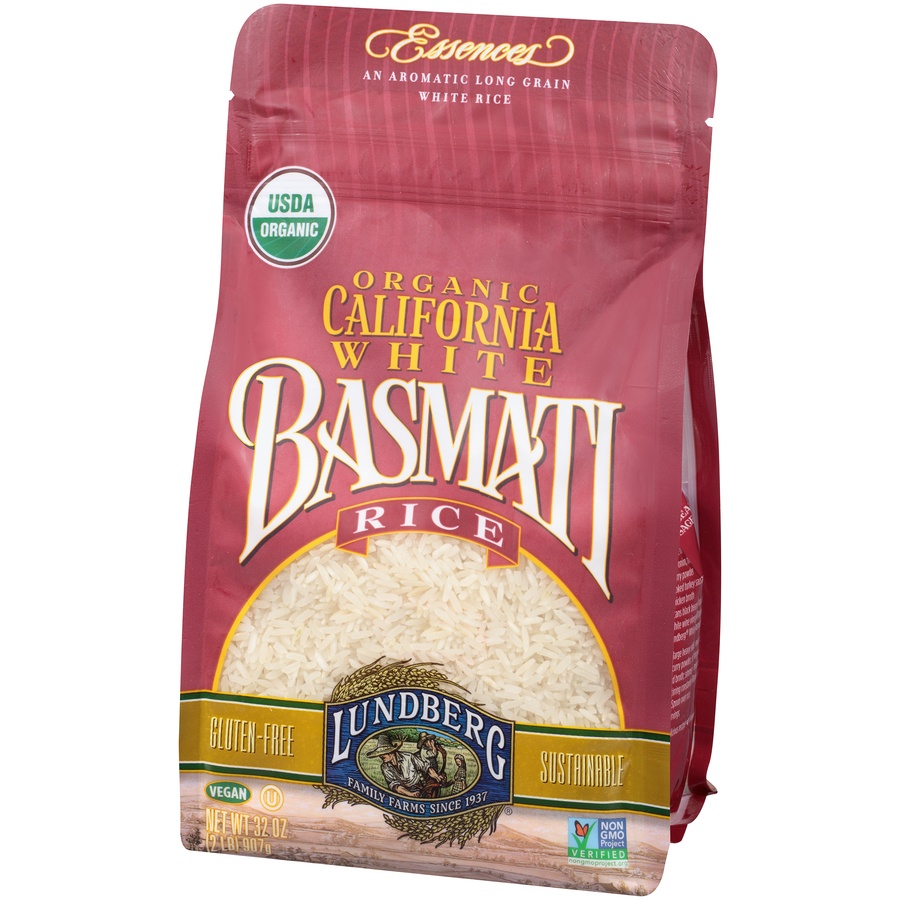 slide 3 of 8, Lundberg Organic Long Grain California White Basmati Rice, 32 oz