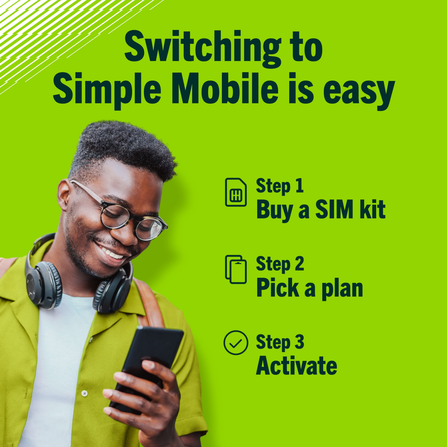 slide 3 of 6, Tracfone® Simple Mobile Bring Your Own Phone SIM Kit Card, 1 ct