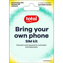 Total Wireless Bring Your Own Phone Prepaid SIM Kit - 3-1 Sim Card