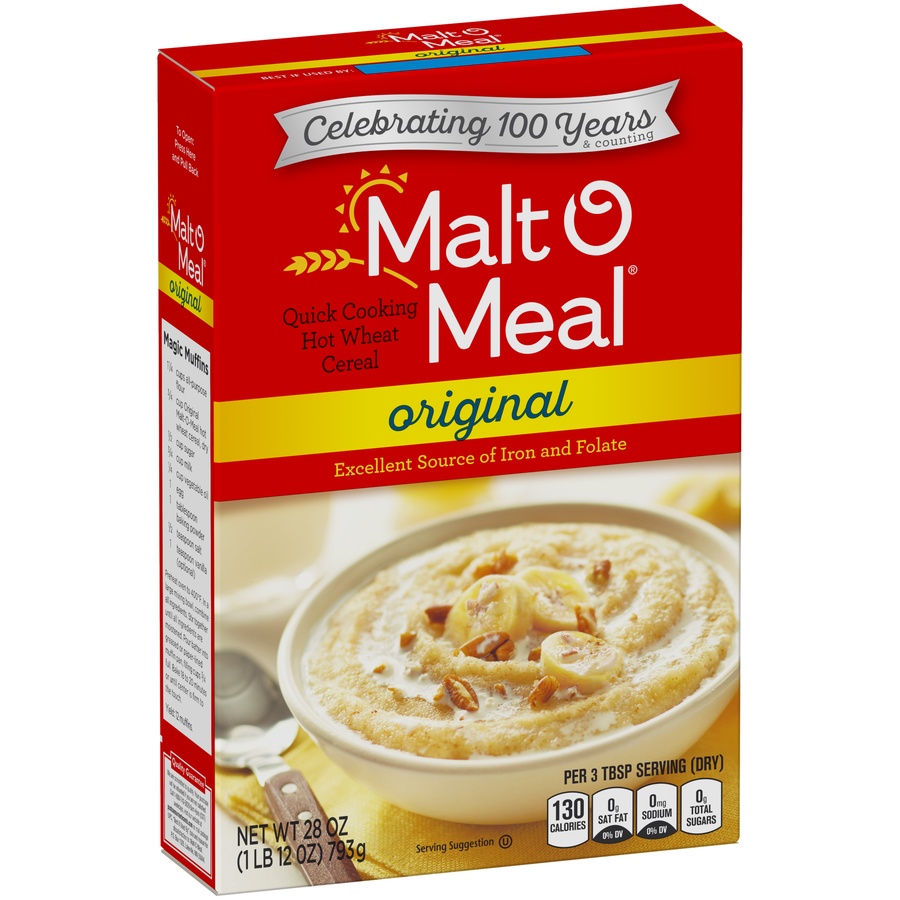 slide 2 of 8, Malt-O-Meal, Original Malt-O-Meal Hot Breakfast Cereal, Quick Cooking, 28 Ounce – 1 count, 