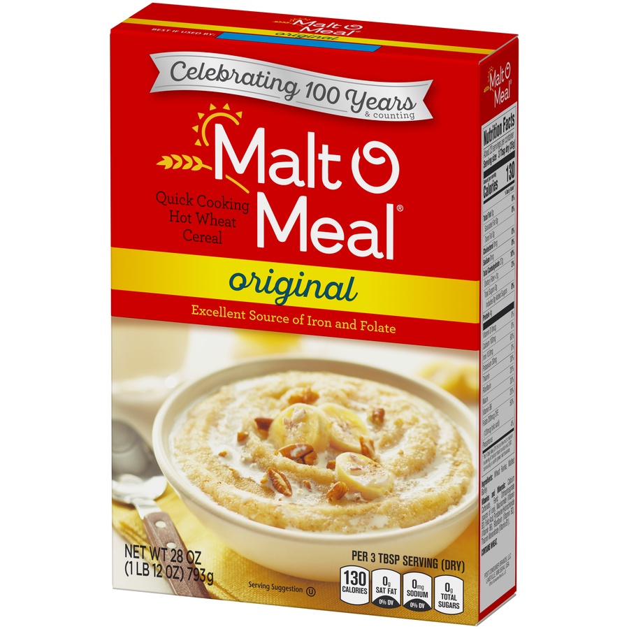 slide 3 of 8, Malt-O-Meal, Original Malt-O-Meal Hot Breakfast Cereal, Quick Cooking, 28 Ounce – 1 count, 