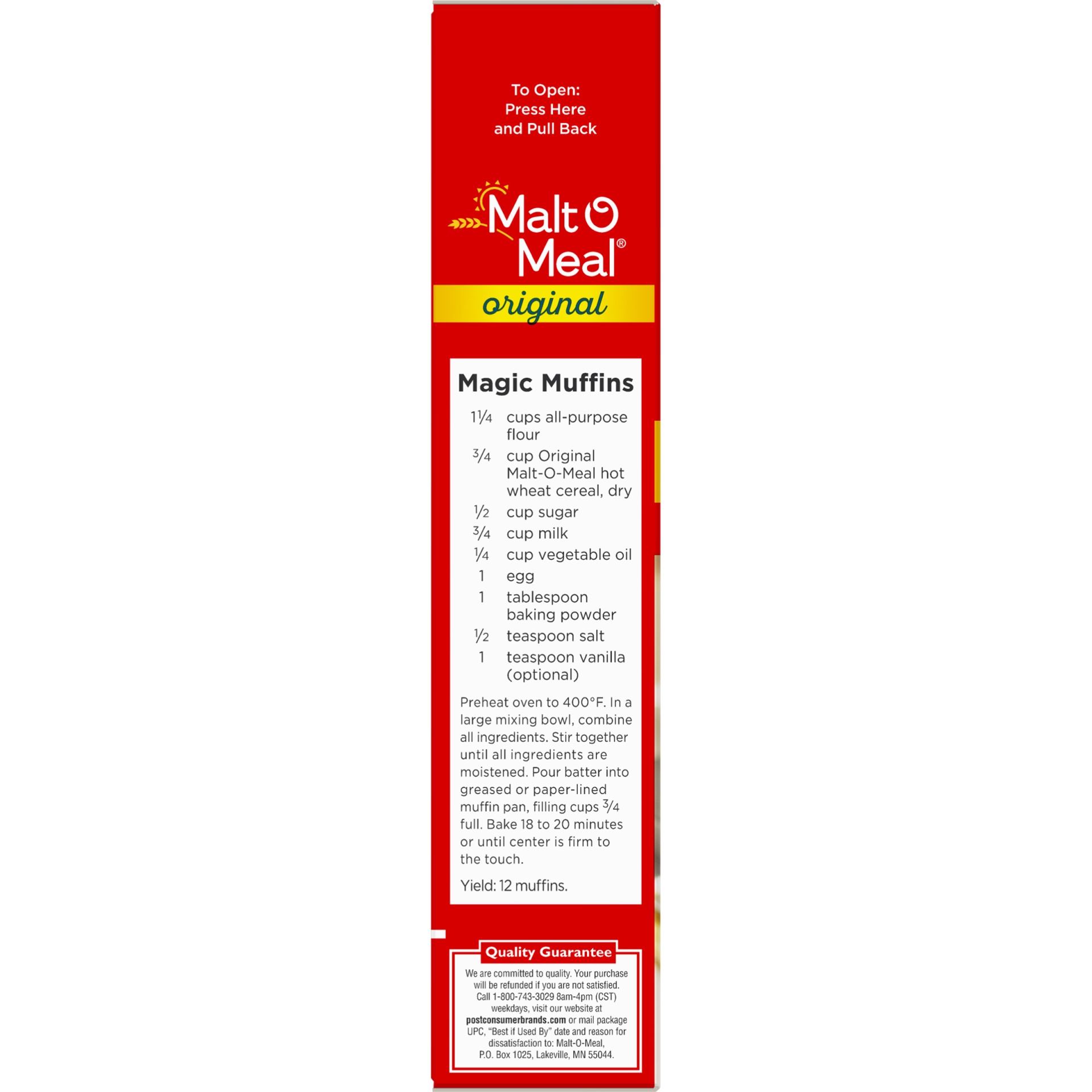 slide 4 of 8, Malt-O-Meal, Original Malt-O-Meal Hot Breakfast Cereal, Quick Cooking, 28 Ounce – 1 count, 