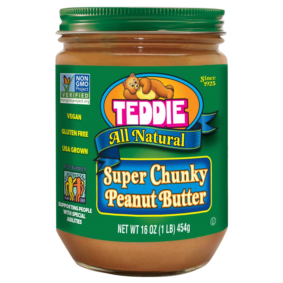 slide 2 of 11, Teddie Natural Super Chunky Peanut Butter, 16 oz