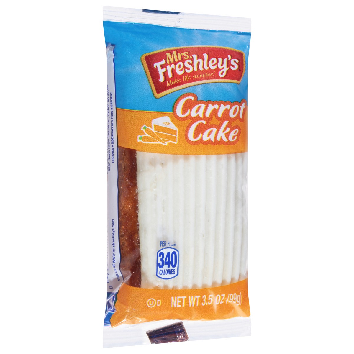 slide 6 of 14, Mrs. Freshley's Carrot Cake 3.5 oz, 3.5 oz