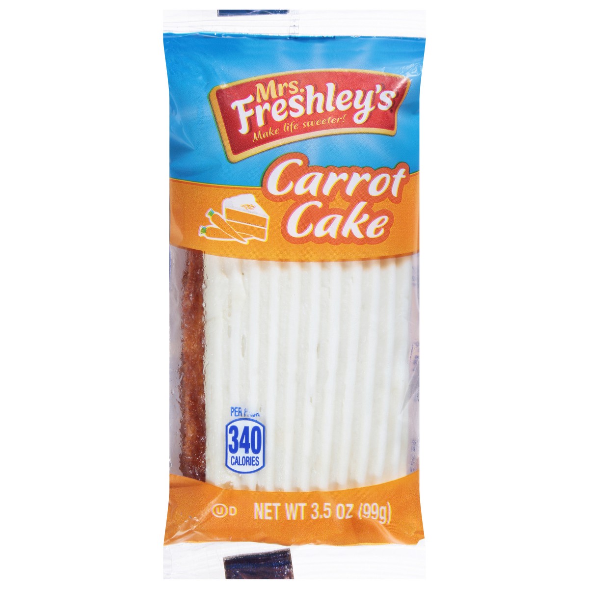 slide 1 of 14, Mrs. Freshley's Carrot Cake 3.5 oz, 3.5 oz