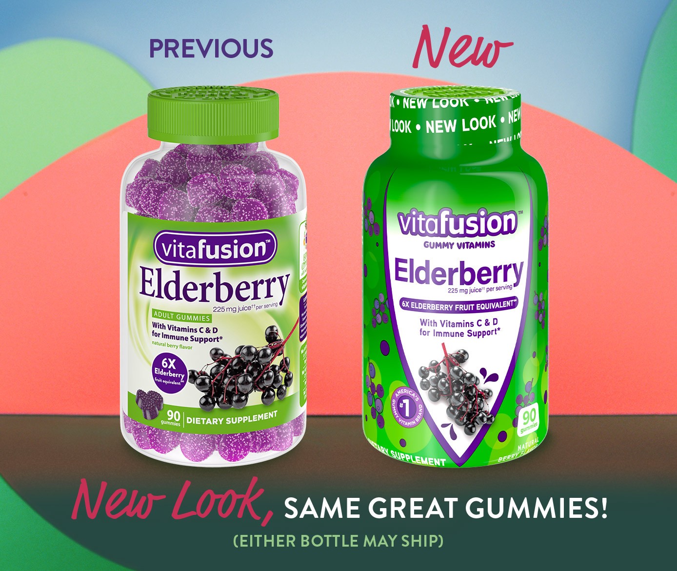 slide 2 of 5, vitafusion Elderberry Gummy Vitamins, 90ct, 90 ct