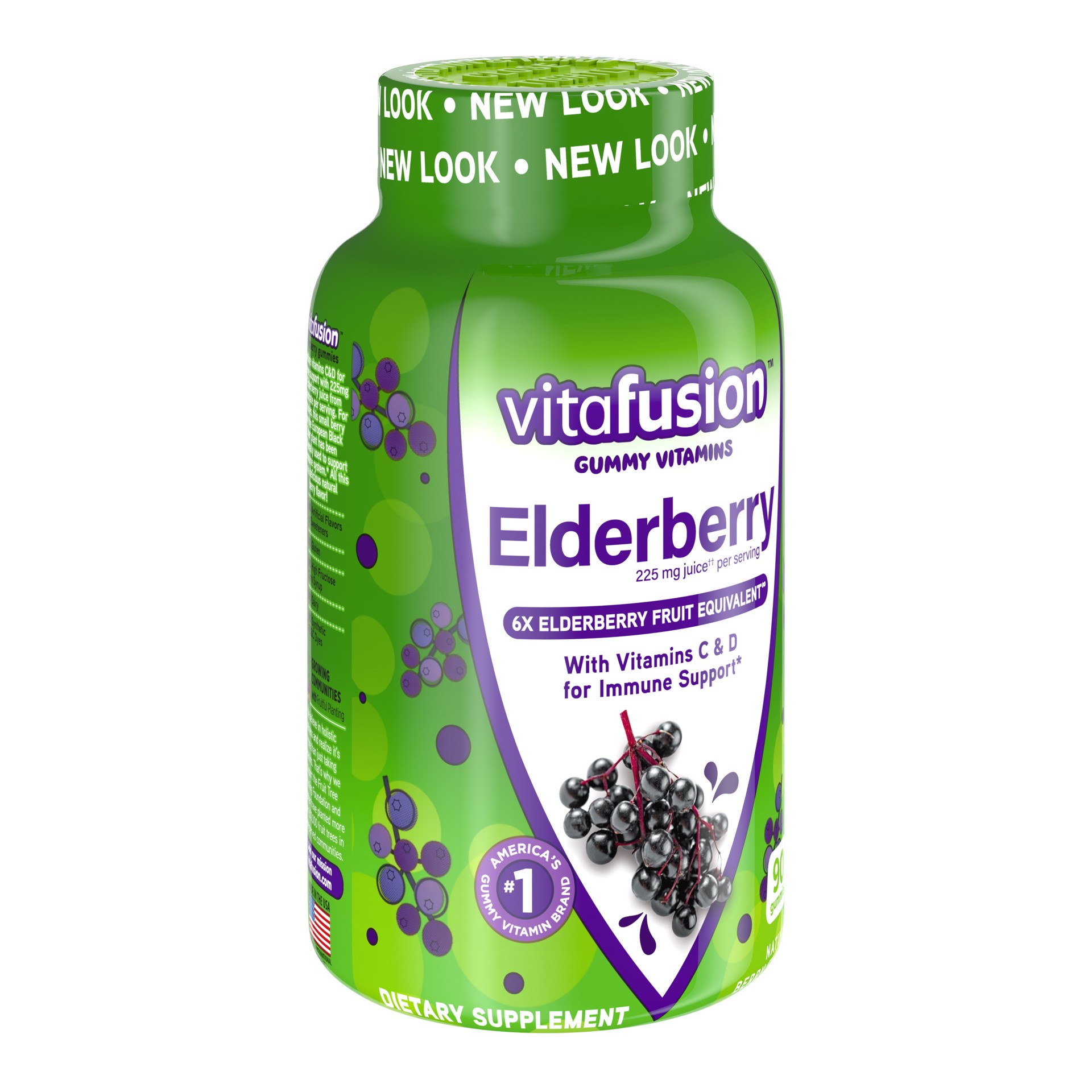 slide 5 of 5, vitafusion Elderberry Gummy Vitamins, 90ct, 90 ct