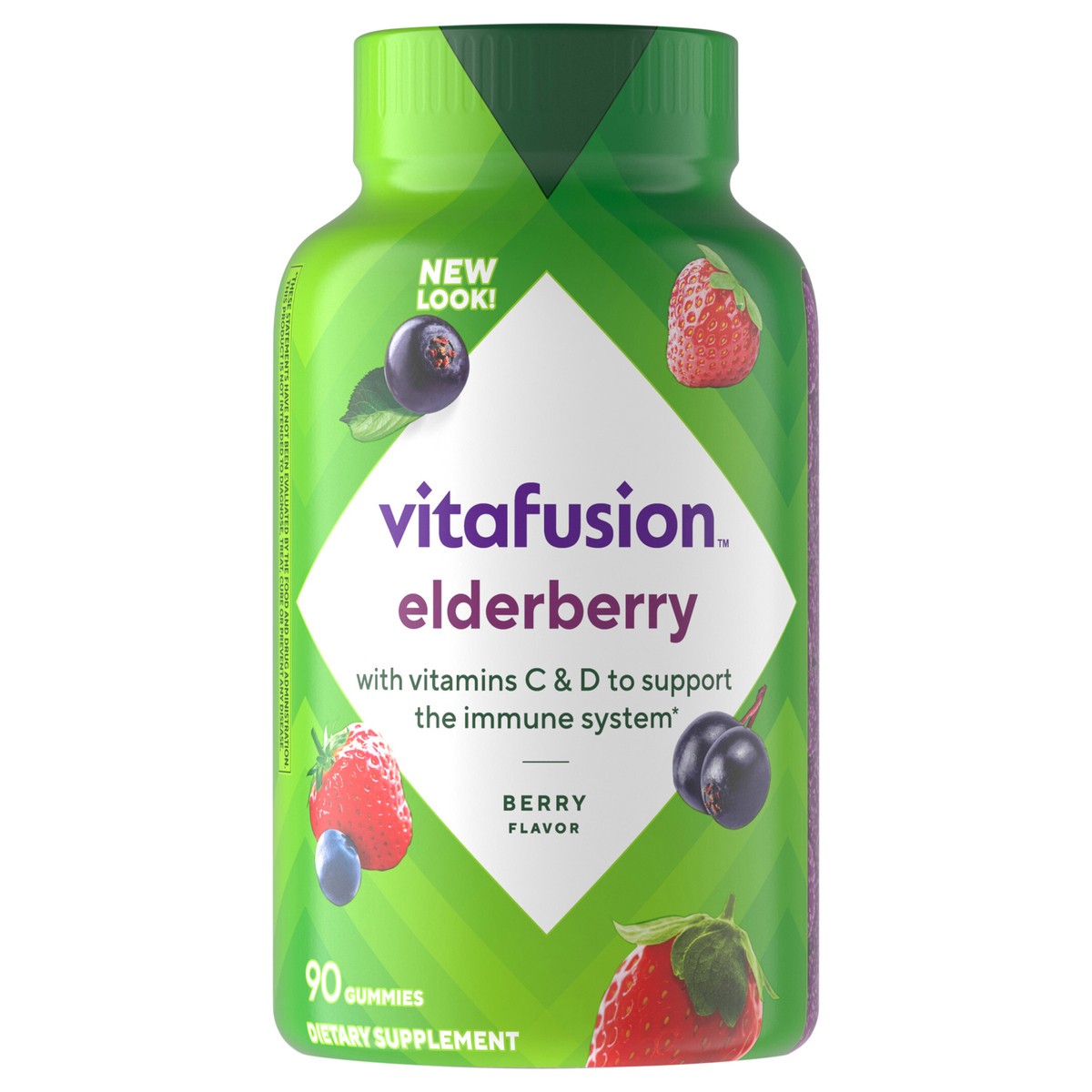 slide 1 of 5, vitafusion Elderberry Gummy Vitamins, 90ct, 90 ct