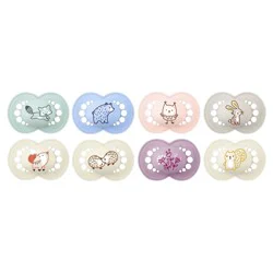 MAM Original Pacifiers, Matte Collection, 6 Months, Pink/Purple