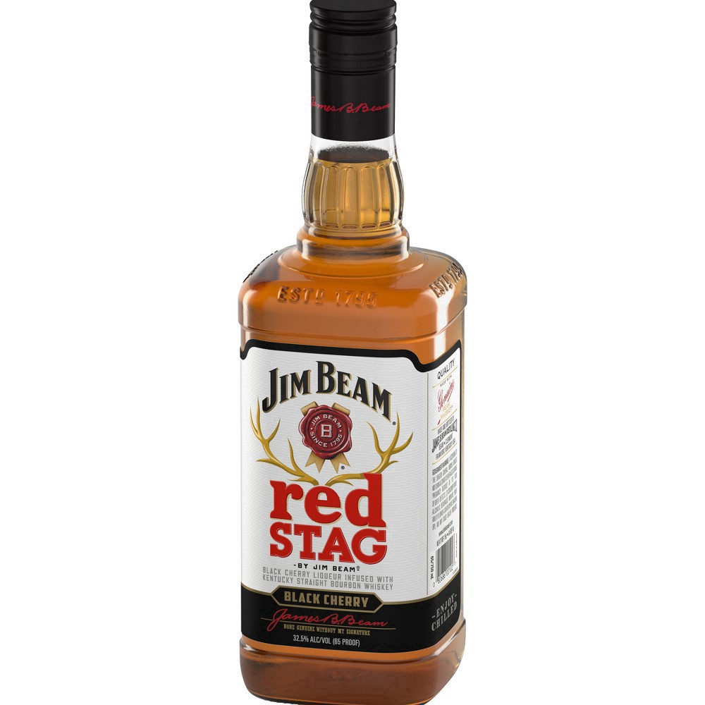 slide 3 of 22, Jim Beam Red Stag Black Cherry Liqueur with Kentucky Straight Bourbon Whiskey 750 ml, 750 ml