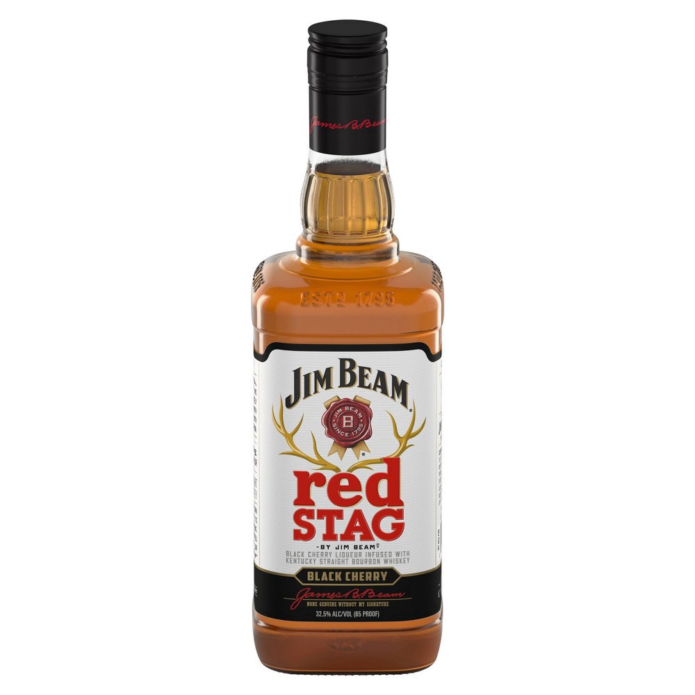 slide 2 of 22, Jim Beam Red Stag Black Cherry Liqueur with Kentucky Straight Bourbon Whiskey 750 ml, 750 ml