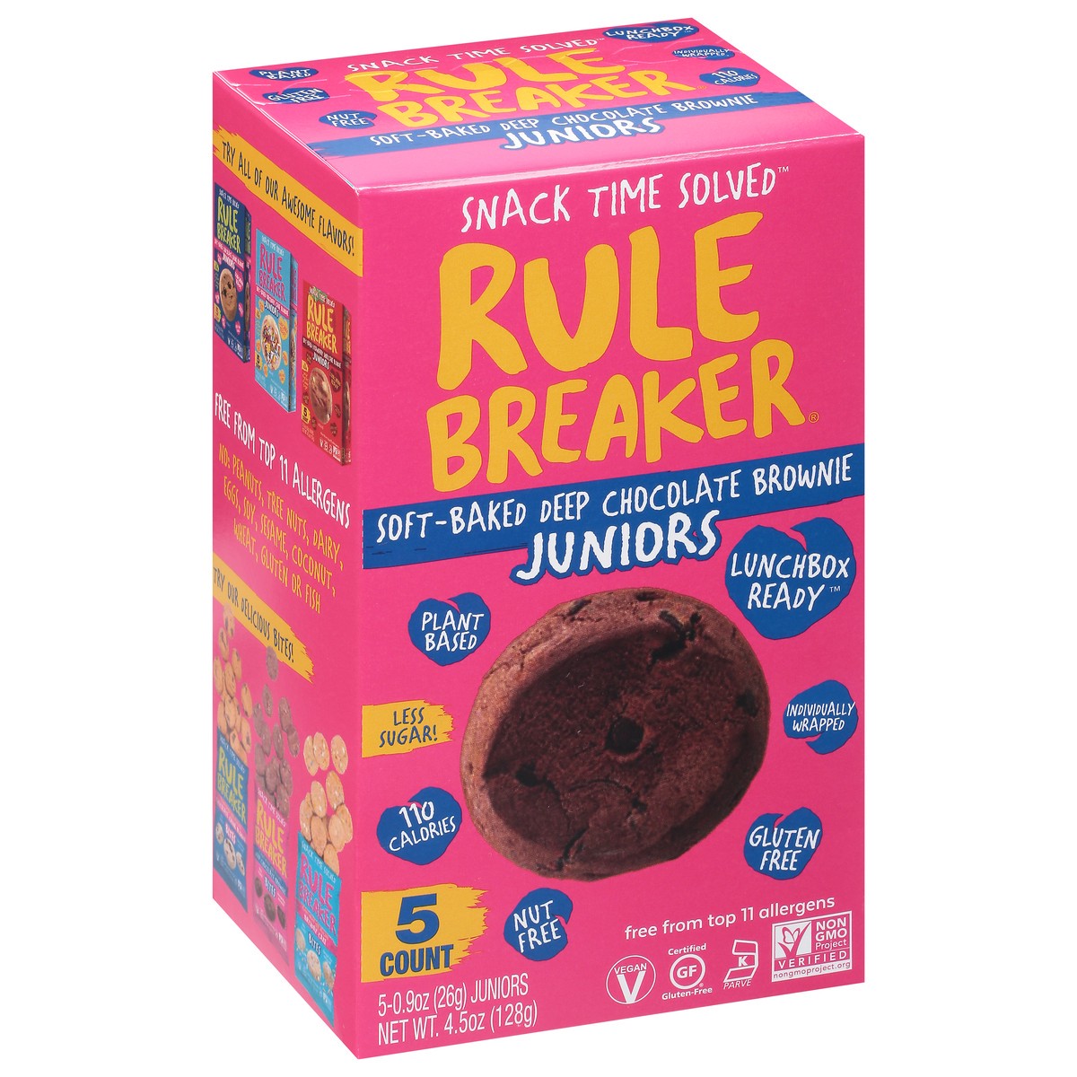 slide 2 of 9, Rule Breaker Soft Bake Chocolate Brownie Juniors, 5 ct / 0.9 oz